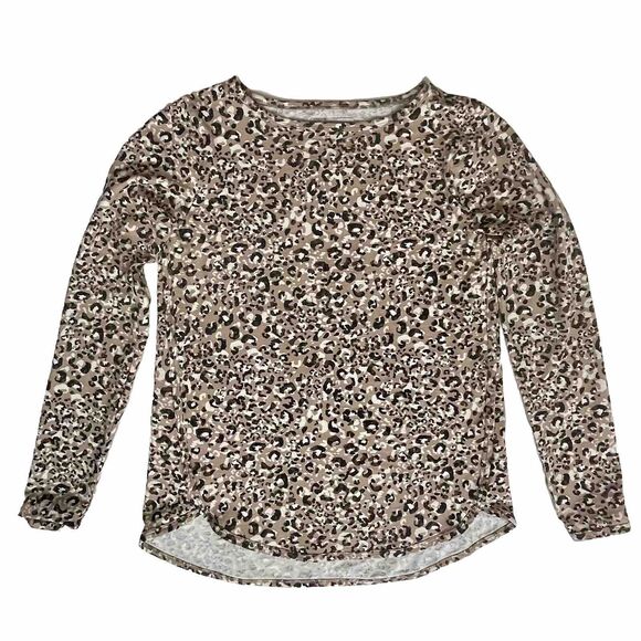 Coolibar Women's XXS Heyday Side-Split Shirt Long Sleeve Leopard Print UPF UV 50 - Picture 1 of 7